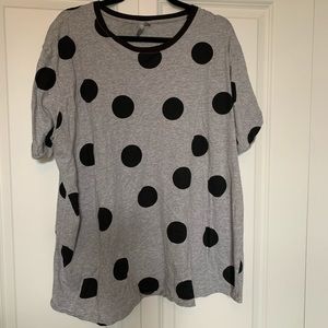 EUC ASOS Rolled Sleeve Polkadot T-shirt